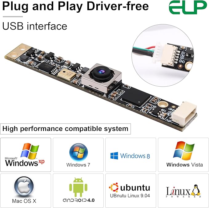 Webcamera_usb 16mp Autofocus USB Camera Module with Microphone for Computer Mini Lightburn Camera Micro USB Security PC Camera CCTV Video Laser Engraver Webcam Board (68degree no distortion lens)