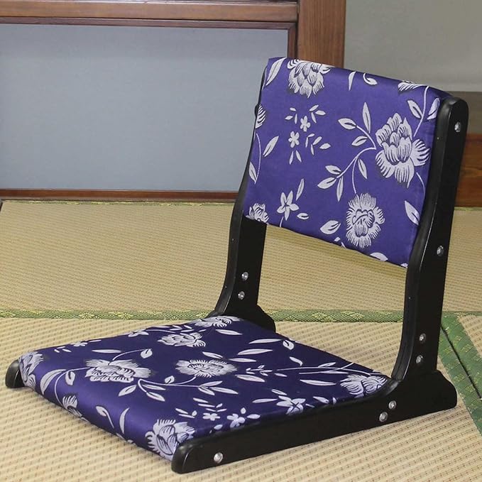BTZHY Floor Chair Japanese Floor Chair Portable Folding Meditation Floor Chair Legless Lazy Chair Made of Solid Wood with Tatami Floor Chair with Backrest for Meditation