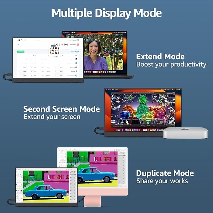 CODi 15.6 Portable Full HD Monitor with Kickstand &amp Power Delivery
