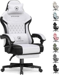 GTPLAYER Gaming Chair Fabric Computer Office Chair with Pocket Spring Cushion Ergonomic Office and Gaming Video Gaming Chair with Linkage Armrests High Back Desk Chair with Adjustable Recliner