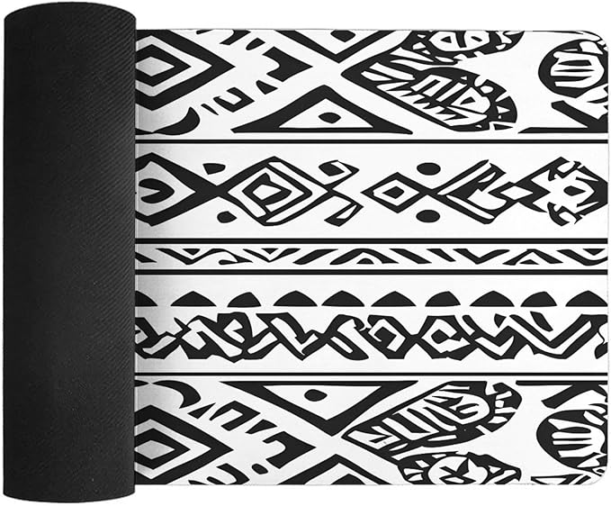 XXL Gaming Mouse Pad Boho Aztec Large Desk Mat Protector for Desktop Anti-Slip Rubber Extended Computer Keyboard Mat Writing Pad Mousepad for Work Office Home15.7 * 35.4 in A-690