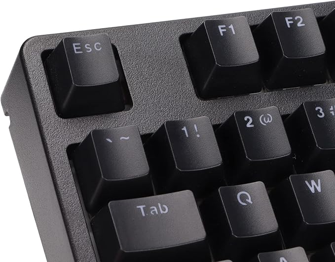 Gaming Keyboard Wired 87 Keys Ergonomic Computer Keyboard Type C Wired Mechanical Keyboard with Dye Sublimation Keycap for Home Office Gaming (Black)