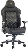 Big and Tall Gaming Chair 440LBS Gaming Chair with Metal Base Memory Foam Lumbar 4D Adjustable Armrest Computer Chair for Heavy People Ergonomic High-Back Computer Chair