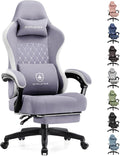 GTPLAYER Gaming Chair Computer Office Chair with Pocket Spring Cushion Linkage Armrests and Footrest High Back Ergonomic Computer Chair with Lumbar Support Task Chair with Footrest