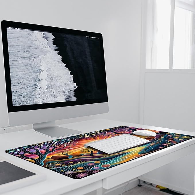 Tree of Life Mouse Pad Gaming Mousepad 36 x 16 Inch Large Desk Mat Keyboard Pads Extend Long XL Mouse Mat with Non-Slip Base Desk Accessories for Home Office Keyboard Mouse