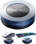 Vaydeer Multiple Mouse Mover W1 Mouse jiggler＆Wireless Charger 2-in-1 Undetectable Shaker Wiggler Device Automatic Phone Charging Pad Quiet Mice Giggler Juggler to Keep PC Active