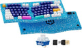 Hexgears F2 - Aluminum Custom Mechanical Keyboard Split Alice 83 Key Layout Ergonomic Keyboard Hot Swappable Slient Linear Switch BT5.0/2.4GHz/USB-C RGB Backlit for Win/Mac (Color Blue)