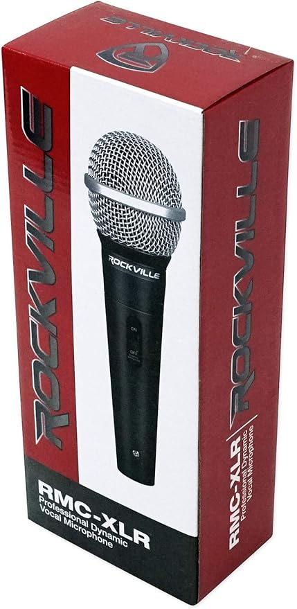 Rockville RMC-XLR Bundle: High-End Metal Handheld Wired Dynamic Microphone w (2) Cables iSTAND 85 Dual Desktop Boom Arm Stand for Mic/iPhone/iPad 2-Items