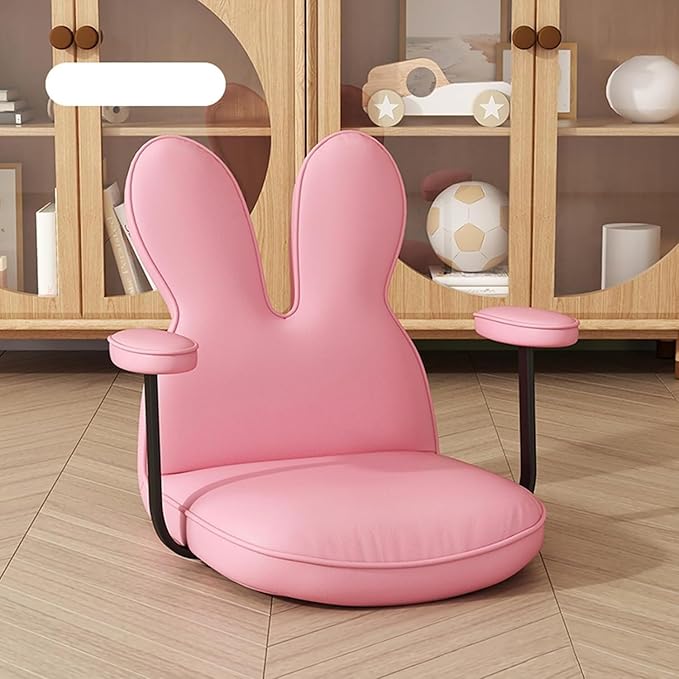BTZHY Floor Chair Portable Floor Chair Japanese Style Legless Tatami Chair with Back Support and Armrest Home Bay Window Lazy Backrest Chair Meditation Floor Seating(Pink)