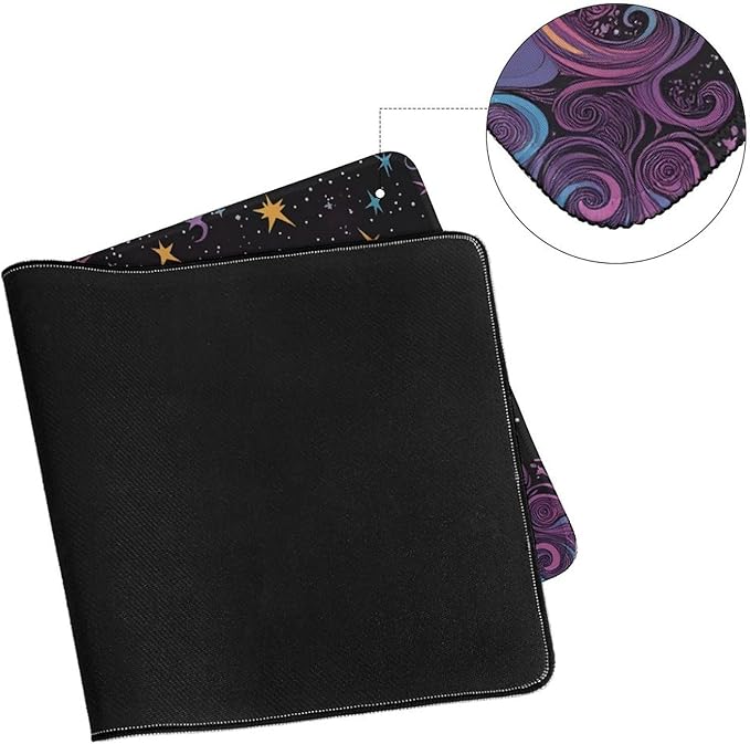 Abstract Moon and Sun Mouse Pad Large Desk Mat Extended Keyboard Mouse Pad with Non-Slip Base and Stitched Edge Mouse Mat Desk Pad 30x16 Mouse Pads for Desk Home Office Gaming