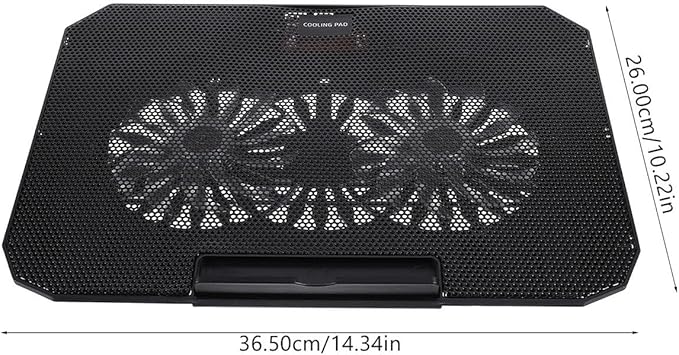 Gear Laptop Radiator Cooler Stand with Dual Silent Fans USB Powered for Notebooks Practical Heat Dissipation Cooling Pad for Quiet Gaming and Work