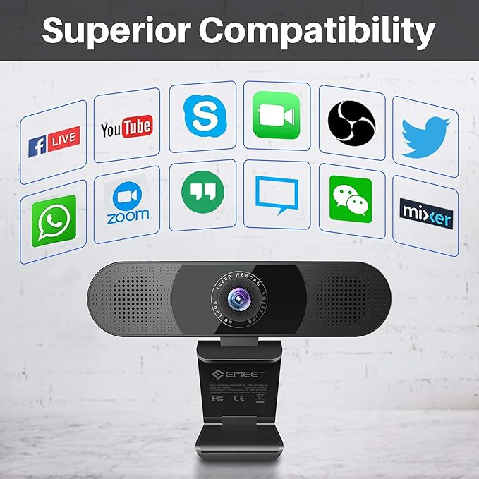 EMEET C950 1080P and C980 Pro 3-in-1 1080P Webcam for PC