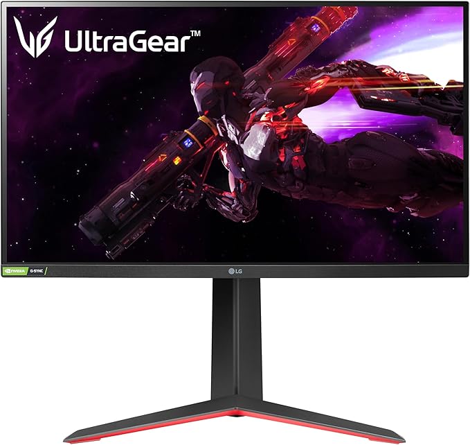 LG 27GP850-B Ultragear Gaming Monitor 27-Inch QHD (2560 x 1440) Nano IPS Display 1ms Response Time 165Hz Refresh Rate NVIDIA G-SYNC Compatible AMD FreeSync Premium Tilt/Height/Pivot Adjustable Stand