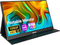 HotYeah Portable Monitor 16.1in 1080P FHD Laptop Monitor USB-C HDMI External Computer Display HDR IPS w/Smart Cover &amp Speaker 2nd Screen for PC Mac Phone Switch PS5