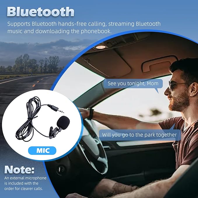 Vertical Single Din Car Stereo 10.4 Inch Rotatable Touch Screen Radio with Wireless Carplay &amp Android Auto Support Backup Cam/GPS/Bluetooth/FM/RDS/Mirror Link/SWC/EQ
