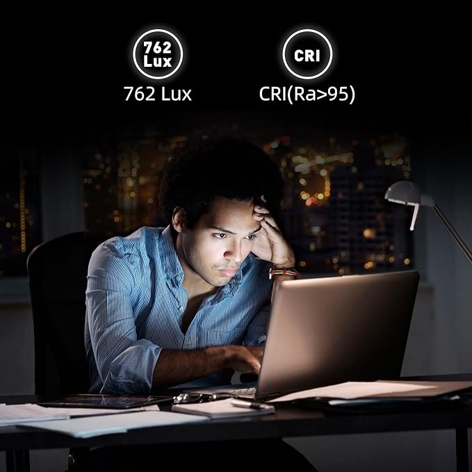 Thunderobot L1 Computer Monitor Lamp Ra95 Light for Eye Caring Asymmetric Light Source Ten-Level Dimming No Video Flicker Blue Light Safe E-Sports Desktop Reading Lamp