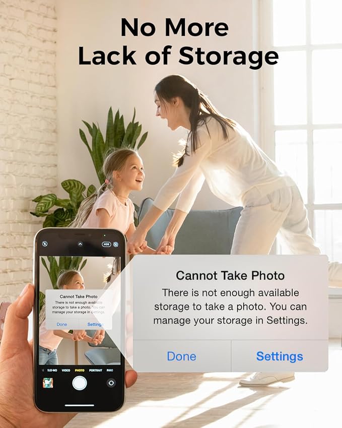 NEWQ Hard Drive for Phone &amp Computer: USB Flash Storage Device Photo Memory Stick for iPhone iPad MacBook Compatible with Apple iOS &amp Android Cellphone Backup Pictures Videos Etc (2 TB)
