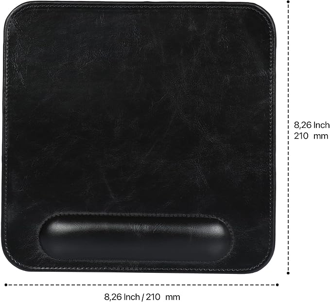 Londo Leather Mouse Pad with Wrist Rest – Ergonomic Support Non-Slip Base Smooth Surface