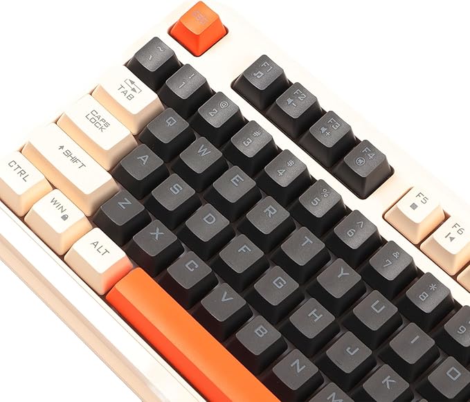Vikye USB Gaming Keyboard Silent Computer Keyboard with 94 Keys LED Backlight Ergonomic Keyboard with Foldable Cable Gaming Keyboard Suitable for