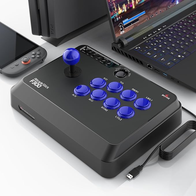 MAYFLASH F300 Arcade Fight Stick Joystick for Switch/Switch 2 PS4 PS3 Xbox Series S/X Xbox One Xbox 360 macOS Windows Steam Deck and more