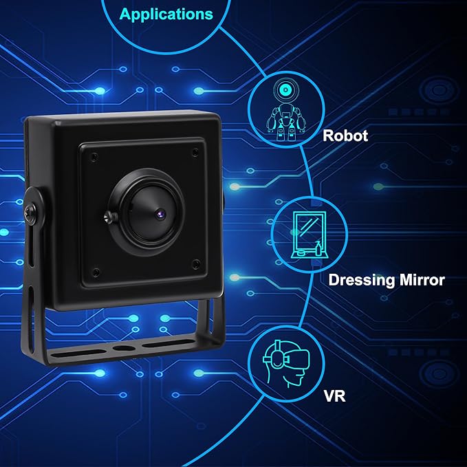 ELP Sony IMX323 Sensor Mini Pinhole Low Light USB Camera with Metal Case 0.01Lux H.264 UVC USB2.0 Video Webcam Home Surveillance Baby Camera for PC Computer Laptop Raspberry Pi