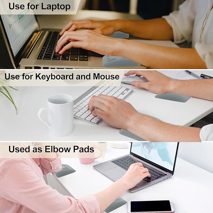 Ergonomic Wrist Rest for Laptop Upgraded Laptop Wrist Support Pad for Computer Keyboard Relieve Wrist Pain and Carpal Tunnel(Greyish-Green)