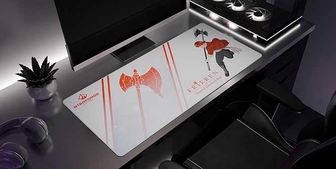 Stark - Frieren: Beyond Journey's End Anime Gaming Desk Mat – Large Extended Mouse &amp Keyboard Pad