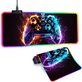 XL RGB Gaming Mouse Pad with 14 Light Modes - Light Up Gamer Mouse Pad31.5 x 11.8in Non-Slip Gamepad Style Led Large Gamer MousepadBlack Long Glowing Gaming Accessories for Desk Waterproof