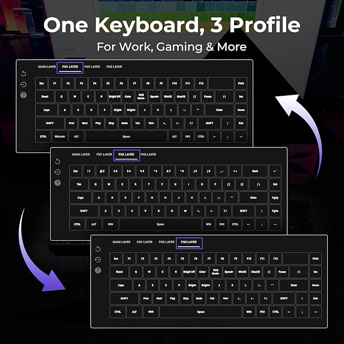 XVX HE68 Max Rapid Trigger Keyboard 60% PercentHall Effect Keyboard with Gateron Magnetic Jade Max SwitchCNC Aluminum Frame Custom Mechanical Key Board for PC/Laptop/Xbox/PS4/PS5Miami Theme Black