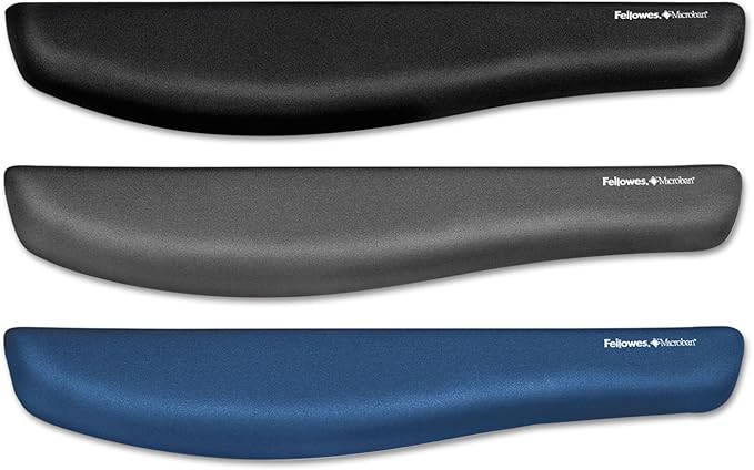 Fellowes 9252101 Keyboard Wrist Rest w/Foam Fusion 18-1/3-Inch x3-1/4-Inch x1-Inch BK