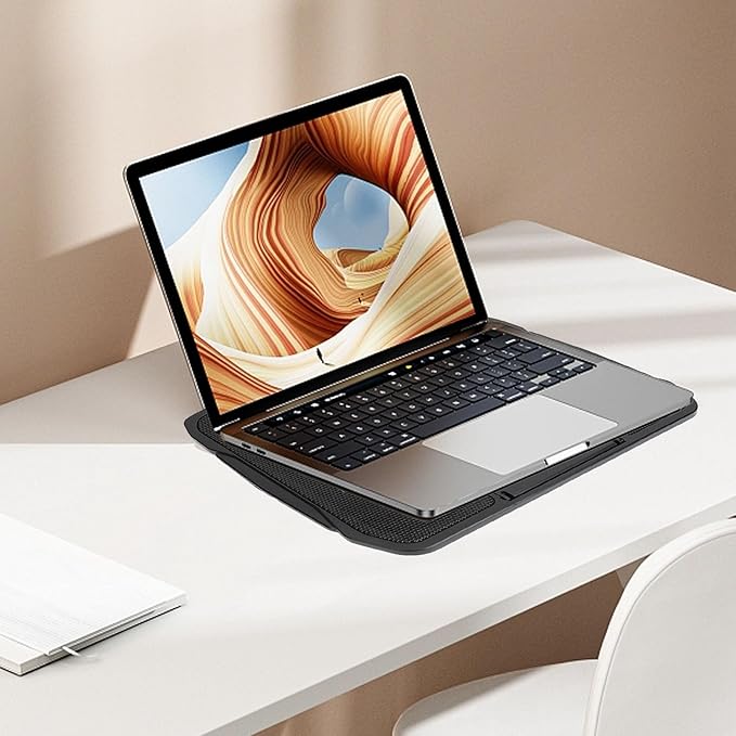 Powerful Laptop Cooling Pad with Wind Speed Ergonomic Design Multifunctional Base for Typing and Viewing Nonslip Design