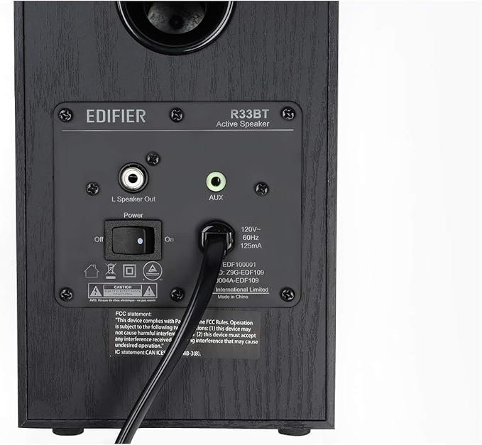 Edifier R33BT Active Bluetooth Computer Speakers - 2.0 Bookshelf Speaker - Powered Studio Monitor Black - Pair