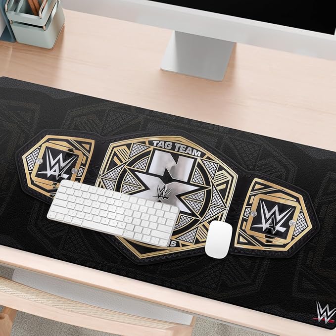 Head Case Designs Officially Licensed WWE NXT Tag Team Championship Title Belts 37.4 x 15.75 x 0.16 inches (900 x 400 mm) - XL Gaming Office Desk PC Keyboard Mouse Mat Pad