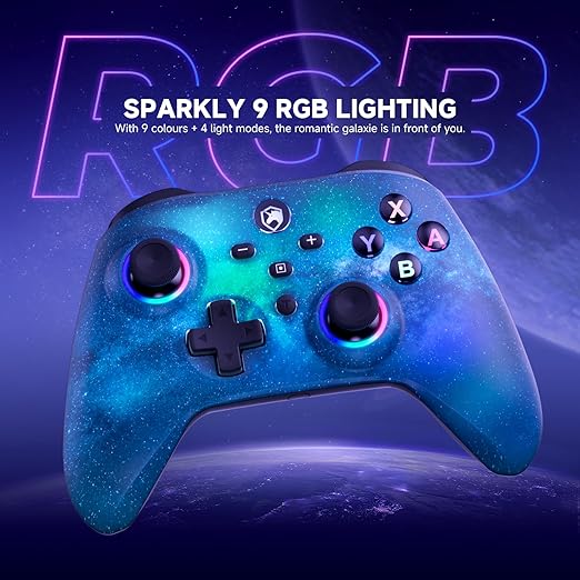 ECHTPower Switch 2 Controller 2025 Wireless Controller with RGB/Macro/Shift/Turbo/Vibration 1000mAh Bluetooth Controller Compatible with Switch/Switch 2/PC/Adroid/iOS