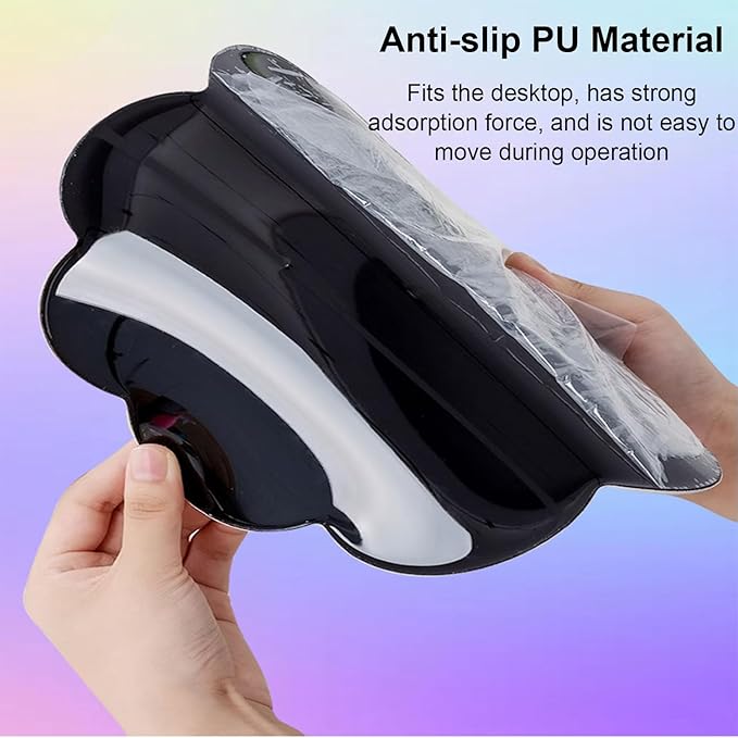 Cloud Keyboard Wrist Rest and Mouse Wrist Rest Kawaii Memory Foam Wrist Support Mouse Pad for Typing Pain Relief Cloud Palm Rest with Mousepad Non-Slip Base for Home Office Computer Laptop (Black)