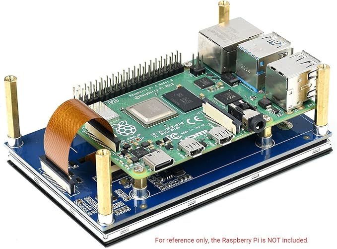 waveshare 4.3inch Capacitive Touch Display Compatible with Raspberry Pi 5/4B/3B+/3A+/3B/2B/B+/A+/CM3/3+/4 800×480 Resolution IPS Wide Angle MIPI DSI Interface
