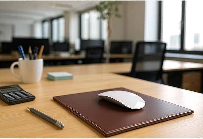 Dacasso Bonded Leather Mouse Pad Brown