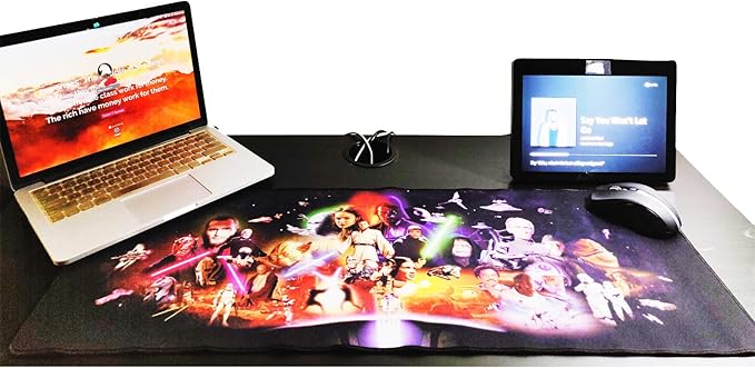 Starwars Custom-Made Large Keyboard/Mouse pad Office Desk Pad Dual Use Desk Writing Mat for Home or Office (400mm800mm3mm)