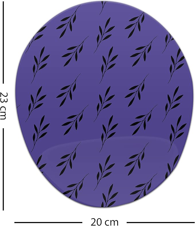 Ergonomic Mouse Pad with Wrist Rest Digital Printed Mouse Mat for Tendon Sheath Problems Non-Slip Base for Office and Home Size: 20 x 23 cm