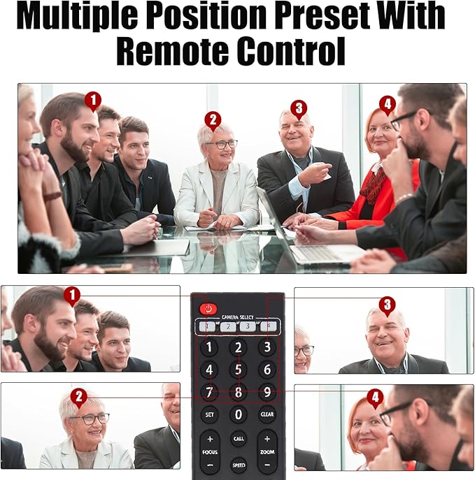 4K HDMI PTZ CameraOptical 20X Zoom Conference Room CameraAuto Focus and auto Trackingwith IP/USB3.0/HDMI/RS232/RS485 for Live Streaming Video Conference and Church Education ﻿