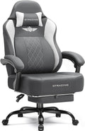 GTPLAYER Big and Tall Gaming Chair Breathable Fabric Computer Chair with Strong Lumbar Support Comfortable Office Chairs with Pocket Spring Cushion High Back Ergonomic Desk Chairs with Footrest