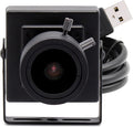 SVPRO Manual Zoom Focus USB Camera 2.8-12mm Varifocal Lens 2448P HD USB Web Camera 8MP High Definition with Sony IMX179 Sensor M12 Mount Lens Portable USB Camera with Metal Case and Bracket