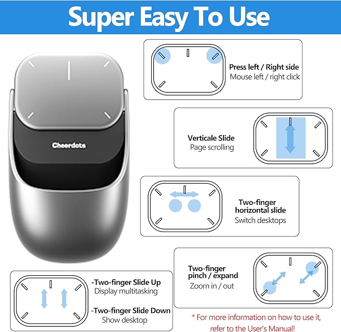 2025 New Wireless Mouse - 3 in 1 Detachable Computer Mouse Presenter Presentation Pointers Remote with Laser Ultra-Lightweight Compatible with PC/Mac/Laptop (No ChatGPT No Recording Silver)