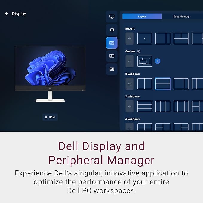 Dell 32 Plus 4K QD-OLED Monitor S3225QC - 31.6-inch (3840 x 2160) 120Hz 0.03ms Display AI-Enhanced 3D Spatial Audio Height/Tilt/Swivel/Slant Adjustment - Ash White