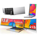 15.6'' Laptop Triple Screen Extender One Cable Connection 1080P FHD IPS Portable Dual Monitor with Speaker Ultra-Slim Travel Monitor for 13-17.3 Laptops Compatible with MacOS Windows Android