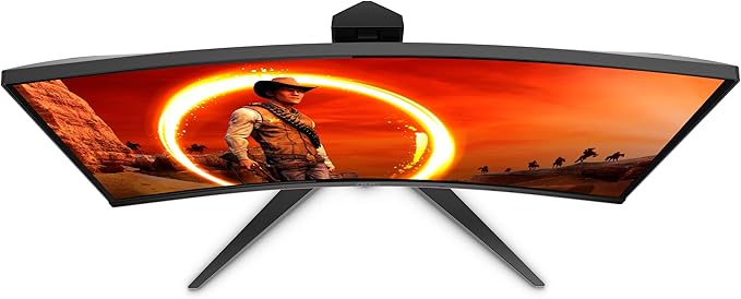 AOC C24G1A 24 Curved Frameless Gaming Monitor FHD 1920x1080 1500R VA 1ms MPRT 165Hz (144Hz supported) FreeSync Premium Height adjustable Black