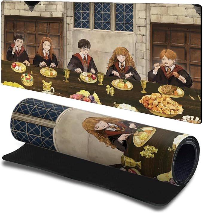 Head Case Designs Officially Licensed Harry Potter Gryffindor Table Graphics 23.62 x 11.81 x 0.12 inches (600 x 300 mm) - L Gaming Office Desk PC Keyboard Mouse Mat Pad