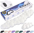 Qloud Cloud Wrist Rest Keyboard Wrist Rest for Computer Keyboard Pad Cloud Keyboard Wrist Rest Wrist Pad for Keyboard Memory Foam Non Slip Base Comes with Mouse Pad - White