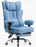 GTPLAYER Big and Tall Office Chair 400LBS Wide Ergonomic Gaming Chair with Deluxe Embossing Designed Leather with Foot Rest150°Reclining Adjustable Soft Armrests Pocket Spring Back Support and Pillow