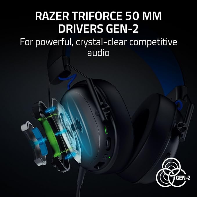 Razer BlackShark V3 X HyperSpeed Wireless Gaming Headset for PS5: 50mm Drivers - Cardioid Mic - 2.4 GHz Bluetooth - Works with PC Mac Nintendo Switch Smartphone - Long Battery Life - Black